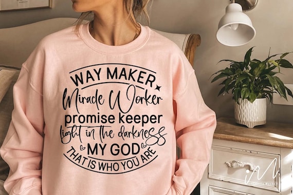 Way maker miracle worker svg, Christian t-shirt Svg, Religious Svg, Faith t shirt Svg, Jesus Svg, Bible Verse, Faith Svg, Digital files