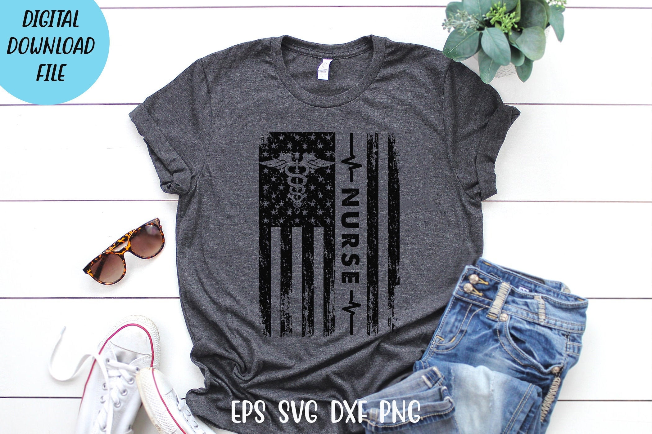 Nurse Flag Svg, Nurse Day T-shirt, Worlds Nurse Day, Nurse