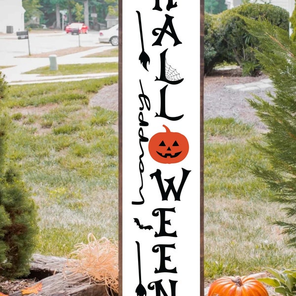 Happy Halloween Porch svg, Halloween Day Porch sign, Halloween Porch sing svg, Cut files, Batty Halloween porch sing svg