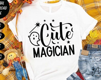 Cute Magician Svg, Funny Halloween T-shirt svg, Halloween Day T-shirt, Happy Halloween svg, Batty Svg, Pumpkin svg, Holiday Cricut