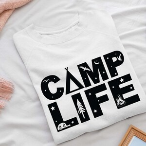Svg camping, vie de camp svg, joyeux camping, joyeux camping Svg, Svg joyeux campeur, campeur heureux, conception de camping pour chemises, tasses et travaux manuels