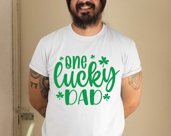 One Lucky dad svg, Daddy t shirt svg, irish dad svg, lucky dad svg,St Patrick's Day svg,St Patricks Day,St Patricks Day shirt,Shamrock svg