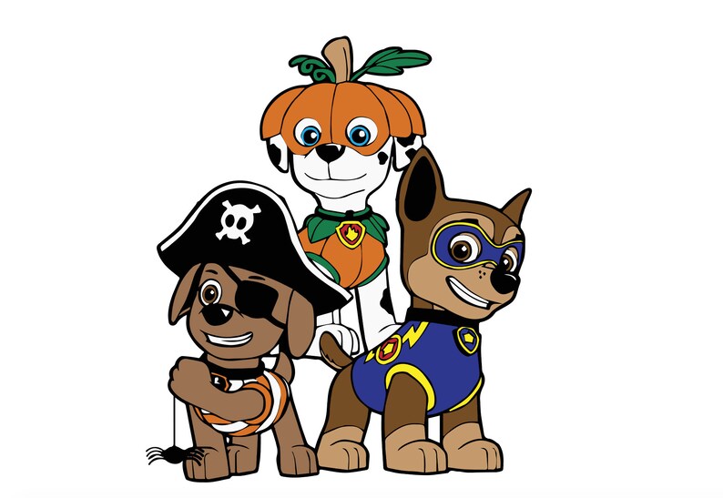 paw patrol halloween svg