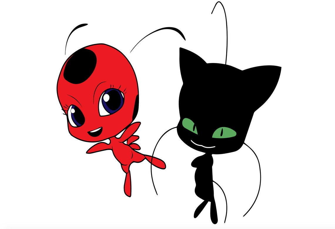 Ladybug y Cat noir paquete completo SVG 5 | Etsy