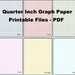 1/4 Inch Graph Paper Printable Color Graph Pages Download - Etsy