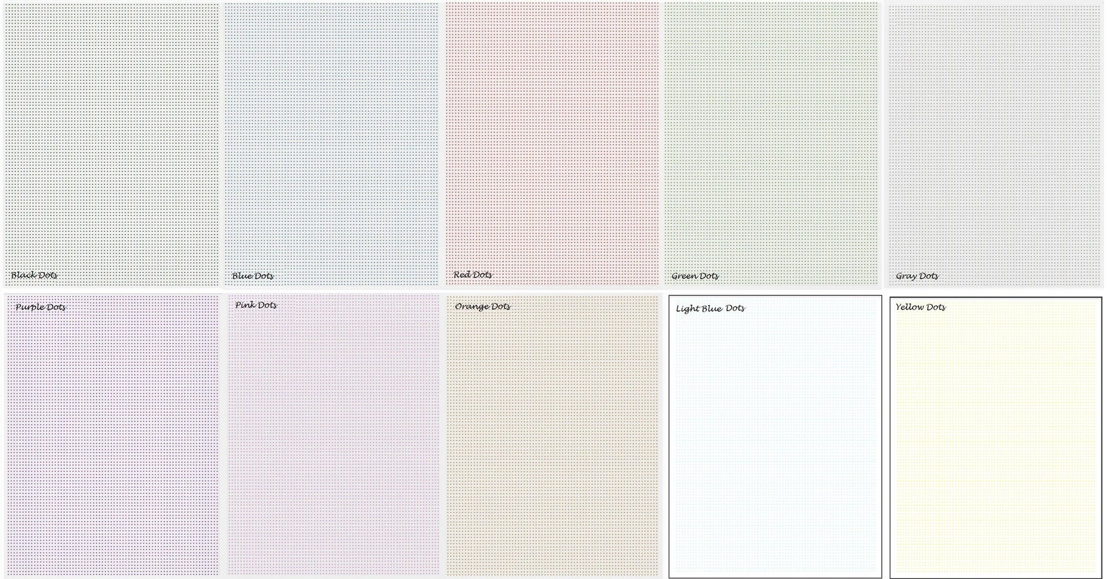 1/8 Inch Dot Grid Printable Color Dot Grid Pages Download - Etsy