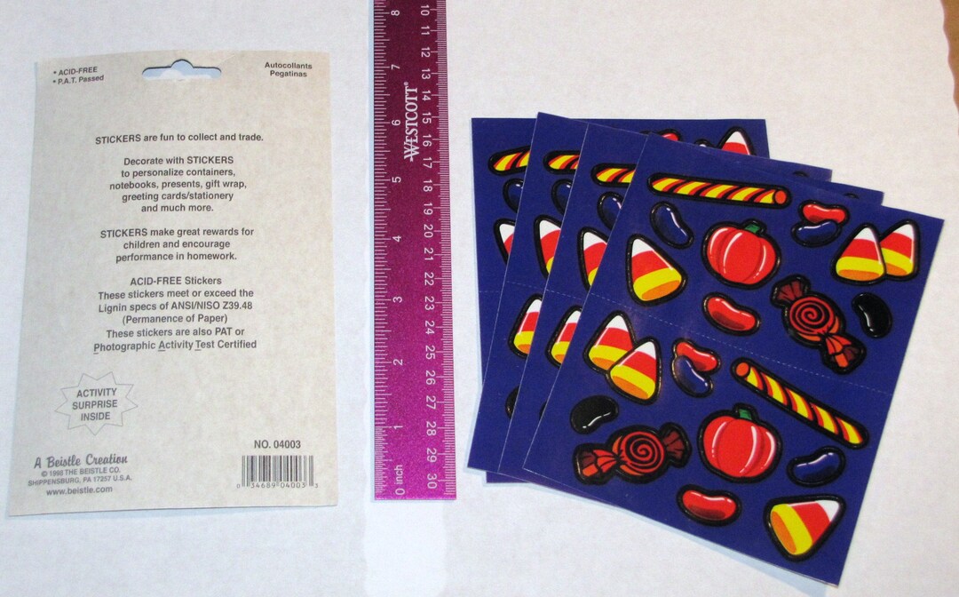 Halloween Candy Stickers 04003 Candy Corn Stickers Etsy
