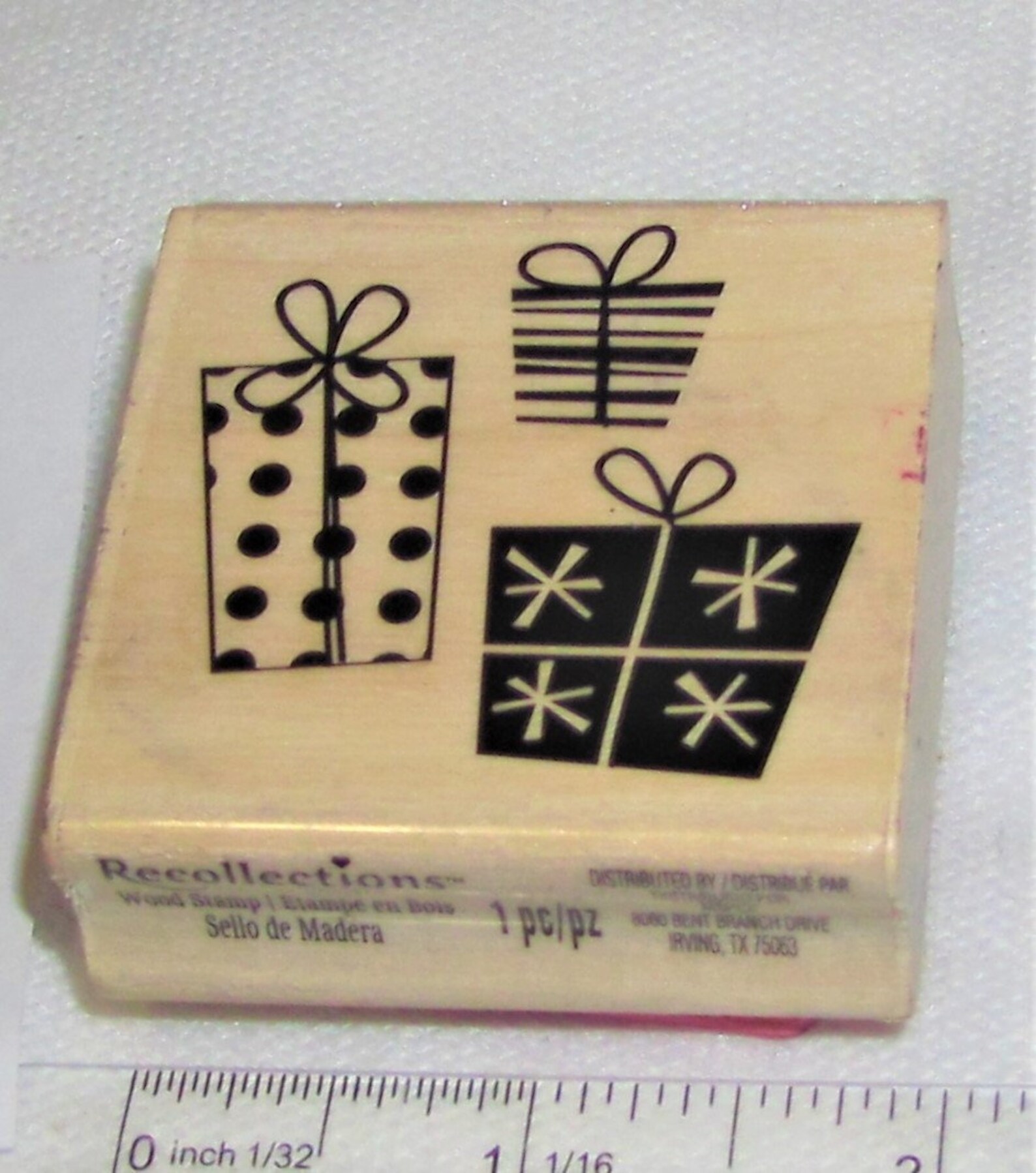 3 Gift Packages Stamp Recollections Wooden Block Stamp Etsy UK