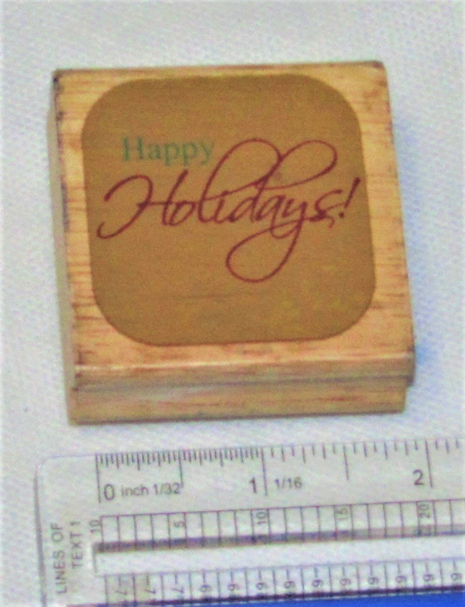 Happy Holidays Rubber Stamp Hobby Lobby 2011 Christmas Etsy