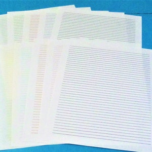 1/4 Inch Lined Paper Printable, Color Lined Pages, Download PDF Files ...