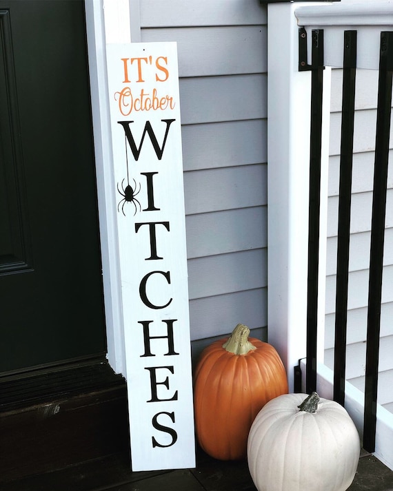 Porch sign halloween sign halloween wooden sign holiday