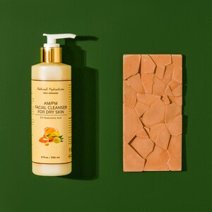 AM/PM Facial Cleanser For Dry Skin (with 2% Hyaluronic Acid )  | Natural Hydration Skincare
