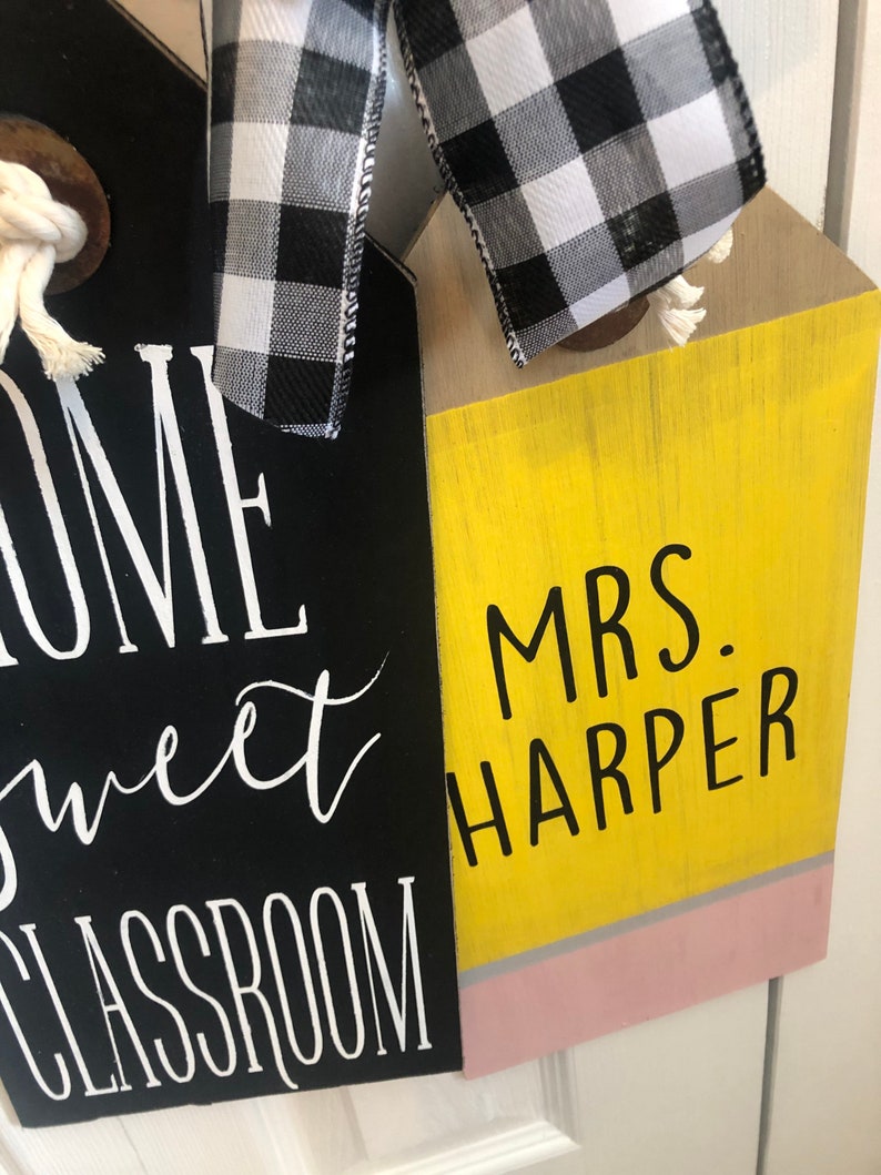 Classroom Wooden Door Tag Etsy