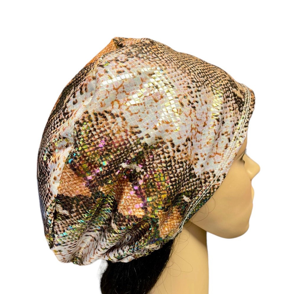 Snake Hand Scrub Hologram Snake Surgical Scrub Cap: Stretchy Spandex, Adjustable - Etsy