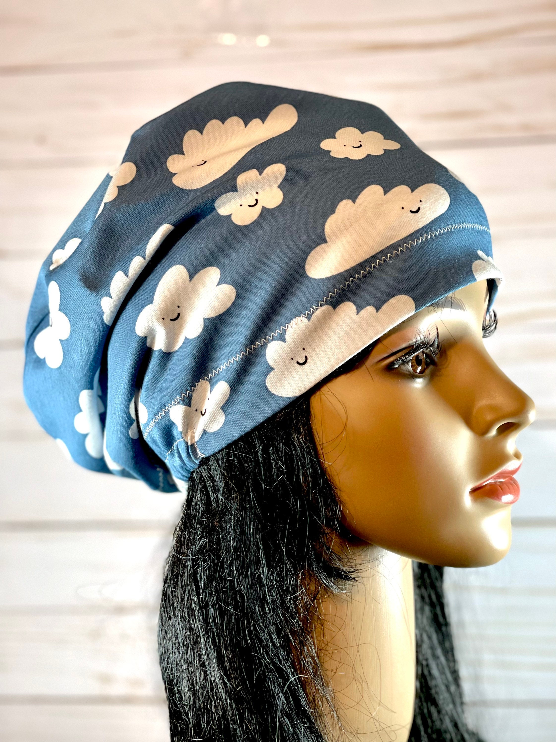 Scrub Cap for women/Clouds blue Adjustable with toggle Etsy