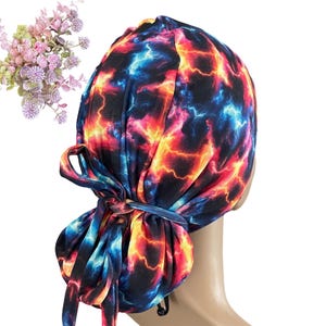 Bonnet d'infirmière queue de cheval : bonnet d'infirmière doux et extensible à nouer dans le dos