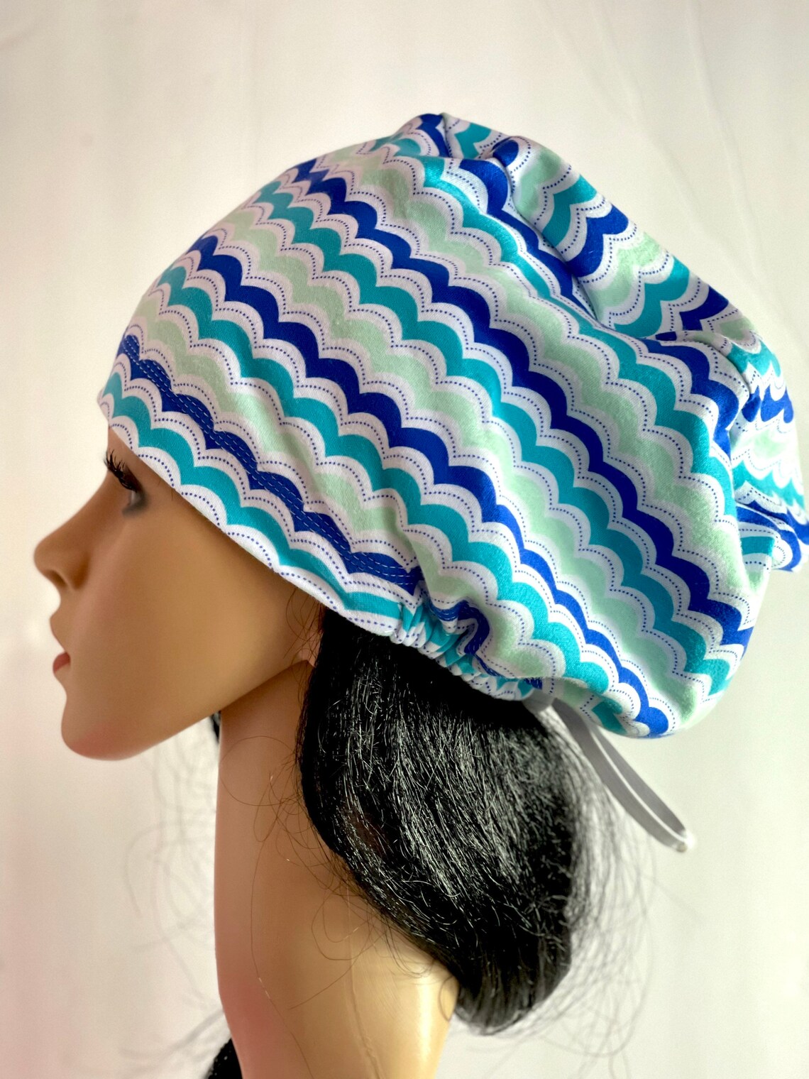 Scrub Cap for women Blue Adjustable with toggle stretchy Etsy