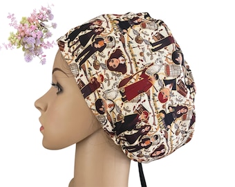 HP scrub cap/Wizarding World Euro or Unisex Style Soft & Stretchy Nurse surgery hat