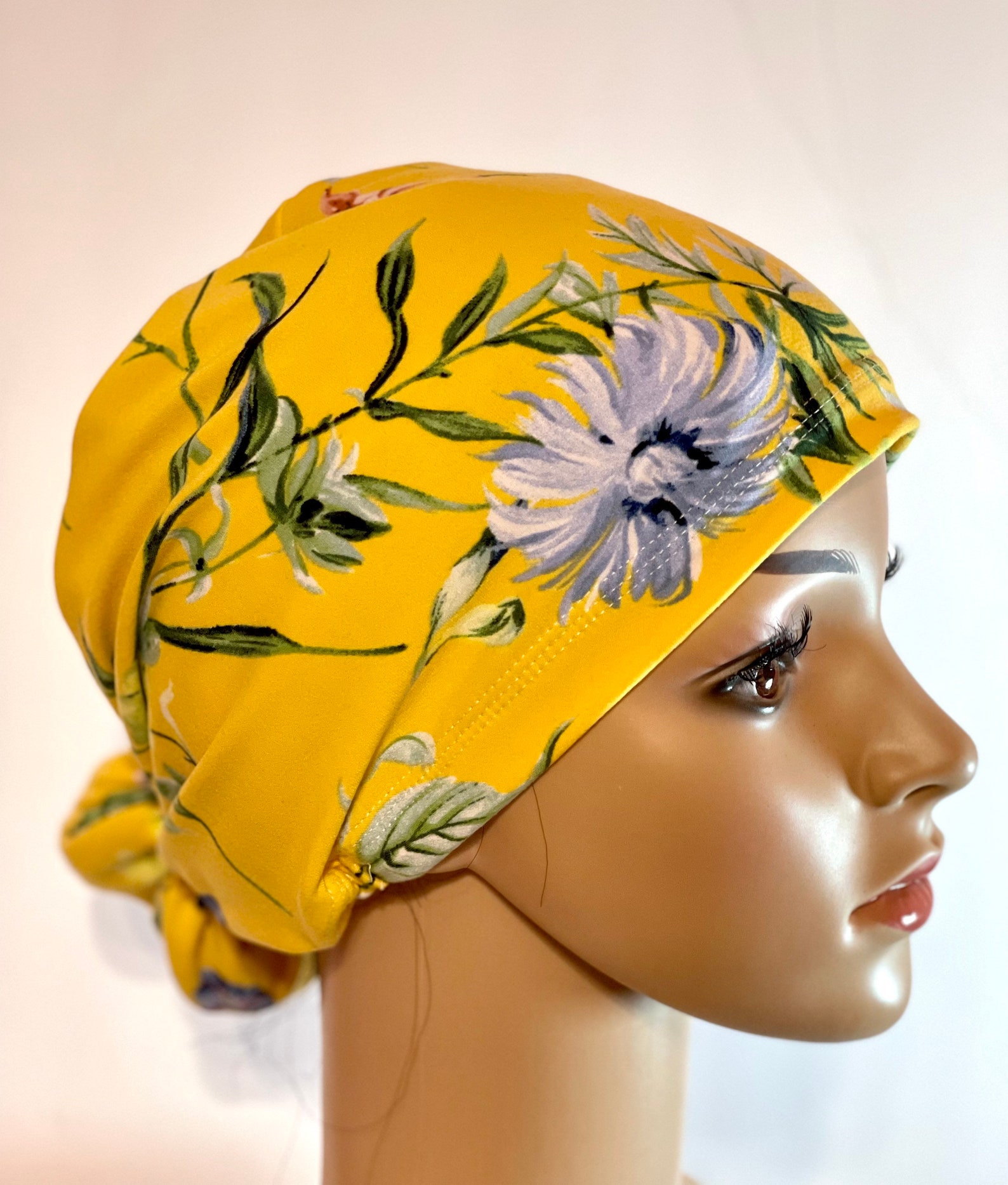 yellow scrub cap