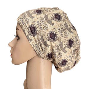 Marauders Map scrub cap/HP Euro or Unisex Style Soft & Stretchy Nurse surgery hat