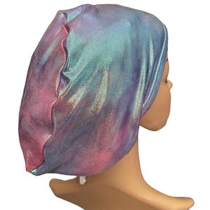 Tie Dye Cotton Candy Spandex Scrub Cap: Soft Stretchy Surgery Hat