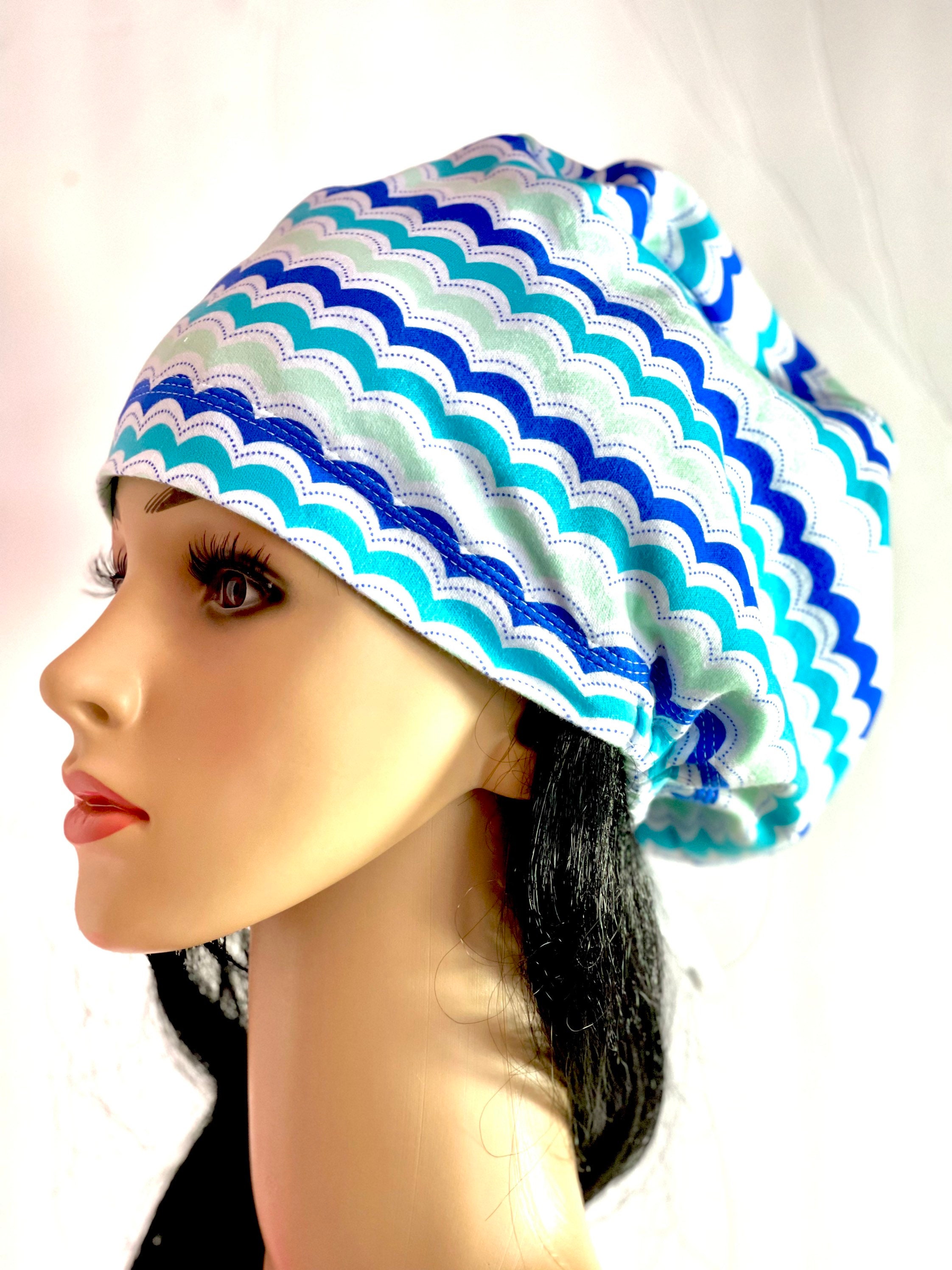 Scrub Cap for women Blue Adjustable with toggle stretchy Etsy