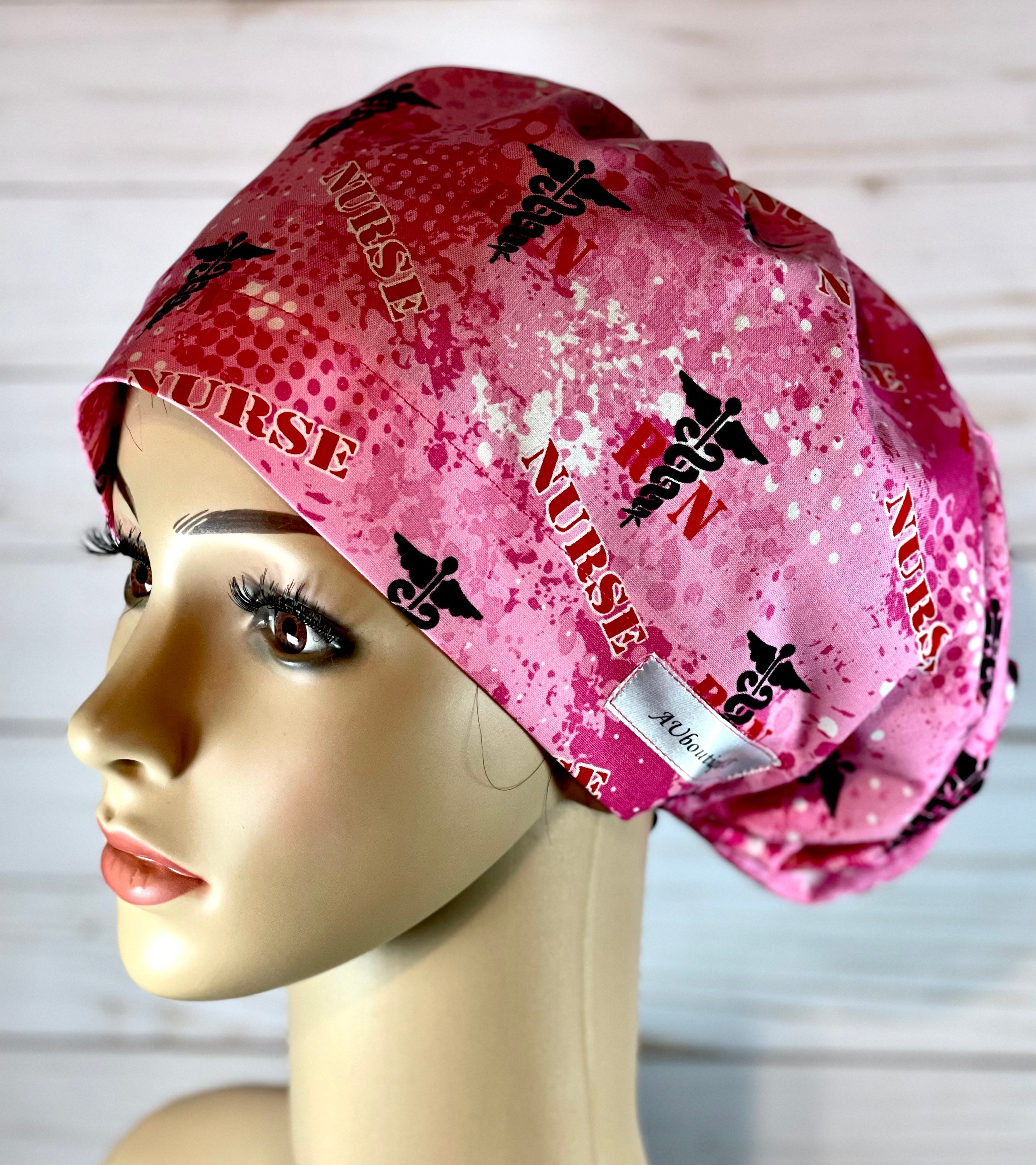 Nurse womens scrub cap/Camouflage pink surgical scrub Etsy