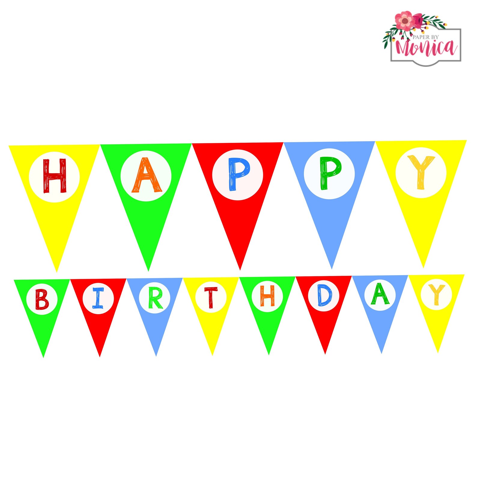 Happy Birthday Banner for Boy Party, Printable Birthday Banner ...