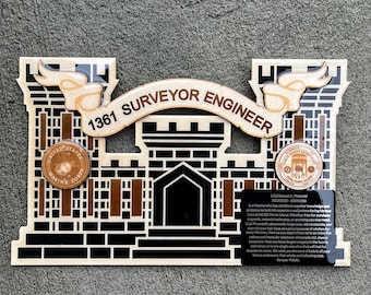 Military Plaque, Military Gift, Unique Military Gift, Corps of Engineers Castle Plaque Custom Marines, Navy, Air Force, Army Plaque