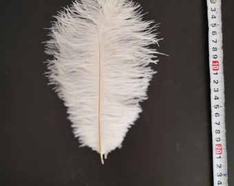 10-1000pcs High quality 8-10 inches white ostrich feather wedding decoration diy vase   arrangement dress making handmade feather