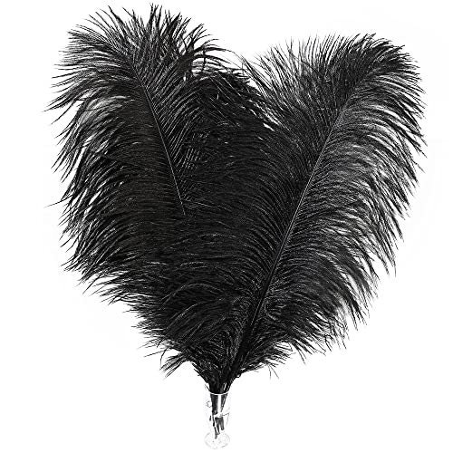 AAA 100pcs High Quality 20-22 Inches Black Ostrich Feather Wedding