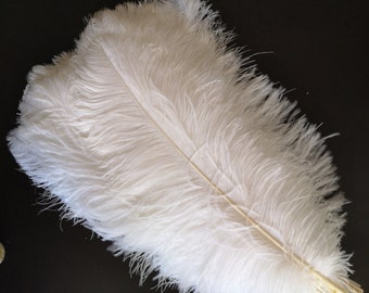 10-1000pcs High quality 20-22 inches white ostrich feather wedding decoration diy vase   arrangement dress making handmade feather