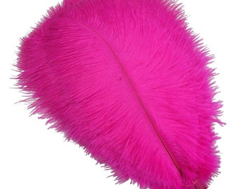 Rose red  Ostrich Feather 10 pcs 6-30Inch/15-75CM Home Decor Wedding Arrangement High Quality Handmade Feathers