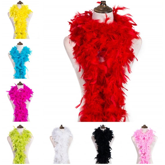 Boa De Plumes 2 Mètres – Rose Unie – Bande Décorative Polyvalente – Pour Robe, Costume, Mariage, Fête