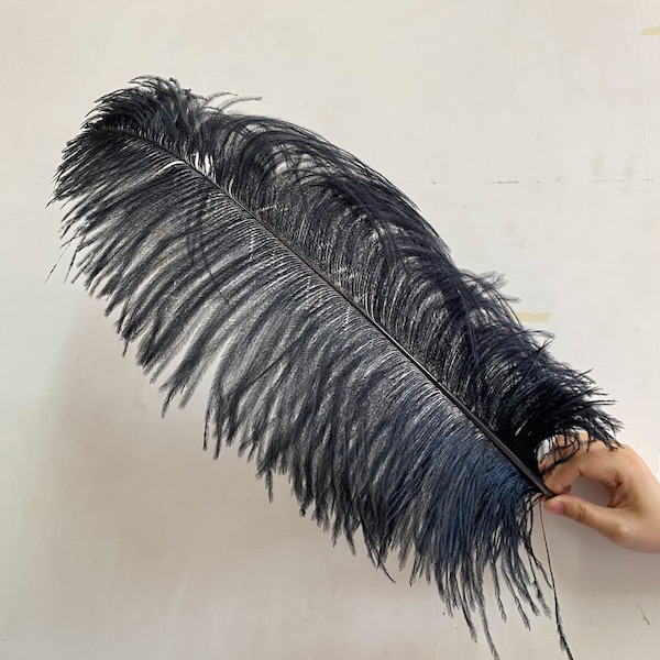 High Quality Black Ostrich Feather 10 pcs 6-30Inch/15-75CM Home Decor Wedding Arrangement High Quality Handmade Feathers