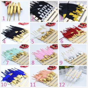 All'ingrosso 50pcs oro tuffato piume d'oca piume per mestieri 10-15CM/4-6 pollici naturale fagiano piuma piume per la fabbricazione di gioielli
