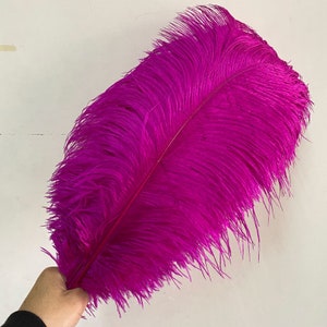 AAA+ 100 pezzi di alta qualità 20-22 pollici rosa piume di struzzo decorazione per matrimonio fai da te vaso disposizione abito creazione piume fatte a mano