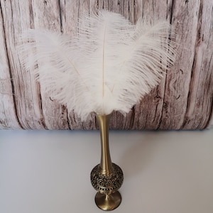 10-100pcs High quality 6-8inches white ostrich feather wedding decoration diy vase   arrangement dress making handmade feather