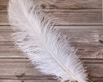 10-100pcs High quality 22-24 inches white ostrich feather wedding decoration diy vase   arrangement dress making handmade feather