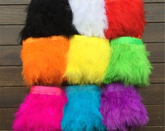 High Quality 2Yards/package 10-15cm /4-6inch/11 Colours Available Turkey Cotton  Feather Trim Feather Fringe