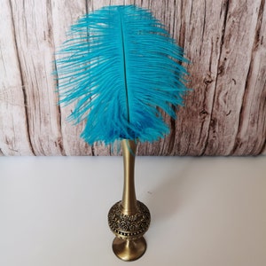 sky blue Ostrich Feather 100pcs 6-30Inch/15-75CM Home Decor Wedding Arrangement High Quality Handmade Feathers