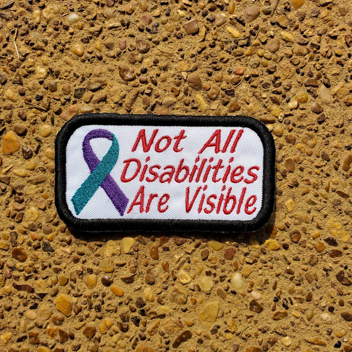 Awareness Ribbon Not all disabilities are visible patch Etsy