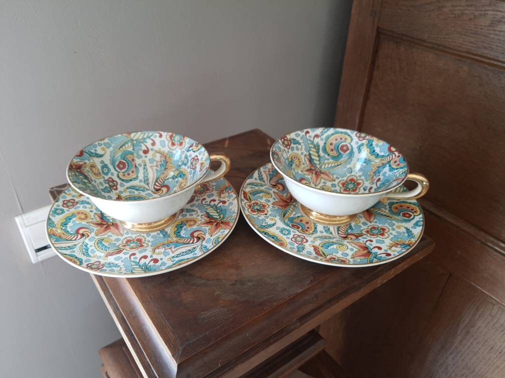 Duo Tasses et Sous Vintage