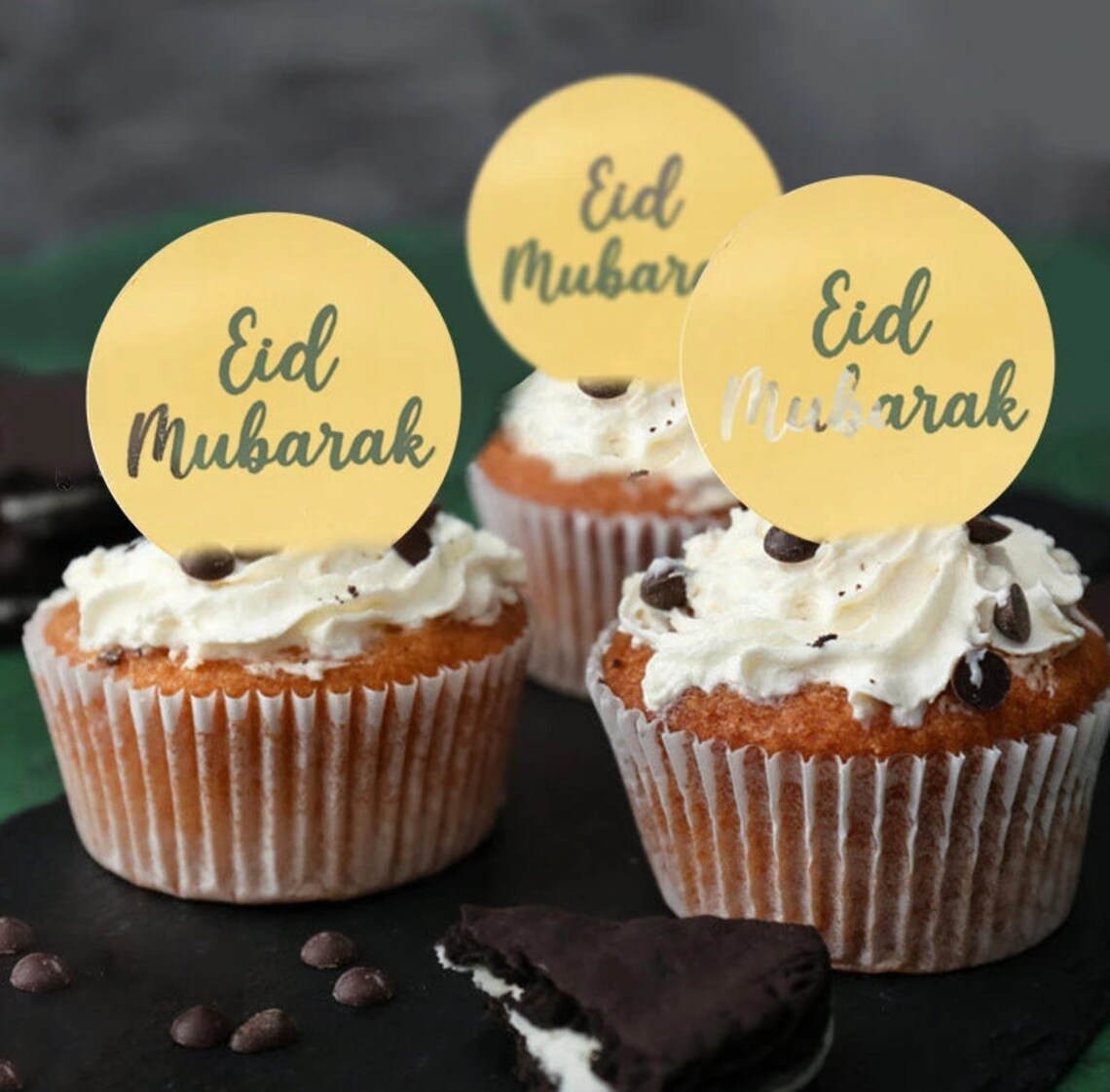 Eid Mubarak Cupcake Topper Eid Party Decorations Eid Cake Etsy Canada