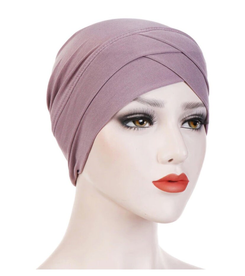 Criss Cross Full Tube Cotton Undercap Bonnet Headwrap/ Boho/ Boho Chic/  Alopecia Cap/ Chemo Cap/ Chemo/hijab Under Cap Bonnet Made in Turkey 