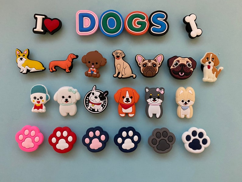 Dogs PVC Shoe Charms for your Crocs / Silicone Bracelet Party | Etsy