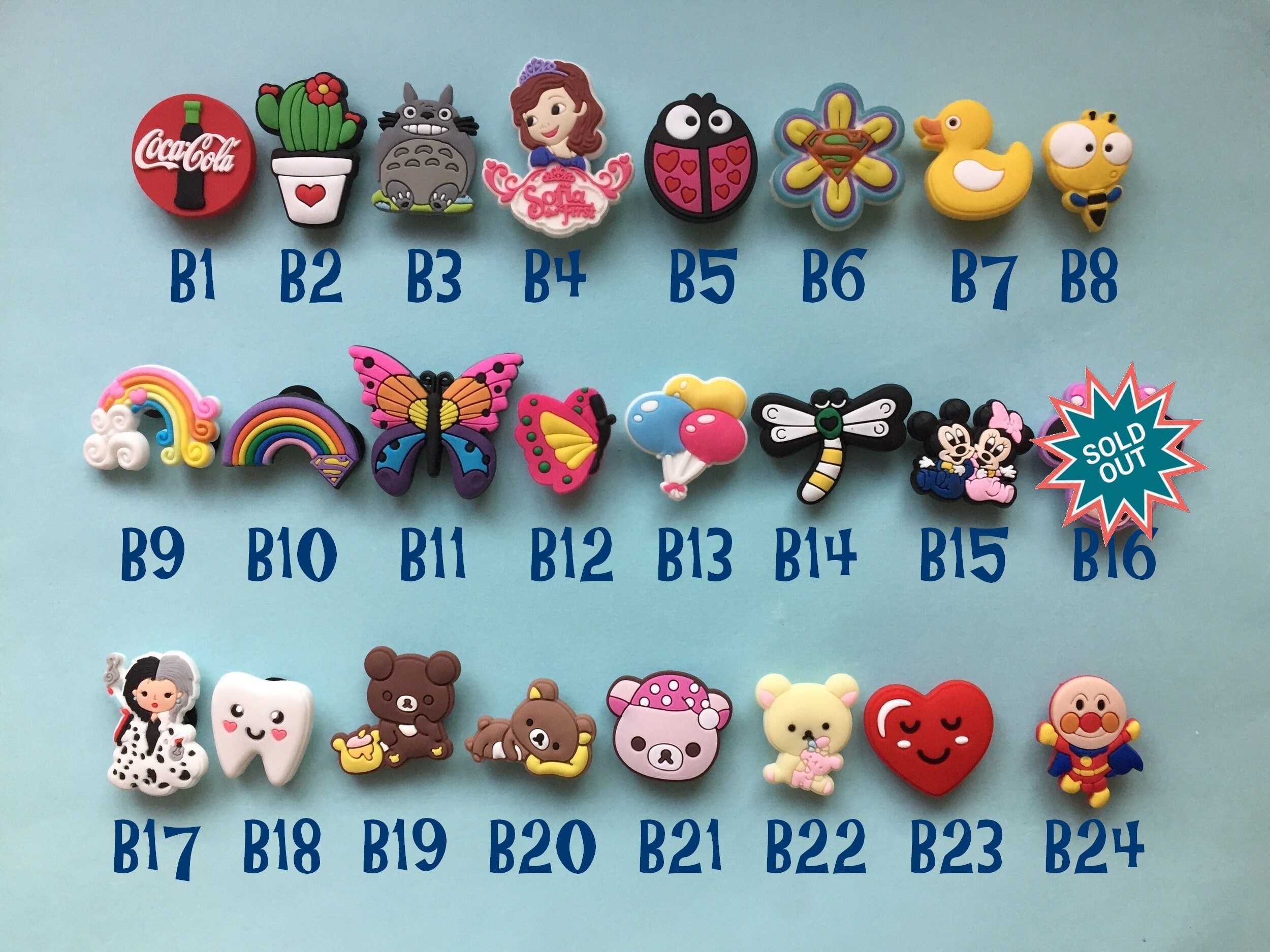 Mix and Match PVC Shoe Charms for your Crocs / Silicone Etsy