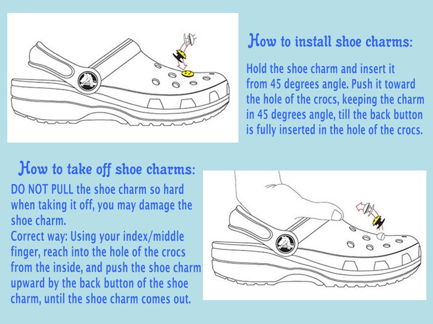 DIY Back Buttons for Croc Shoe Charms or Jibbit Bracelets - Kids