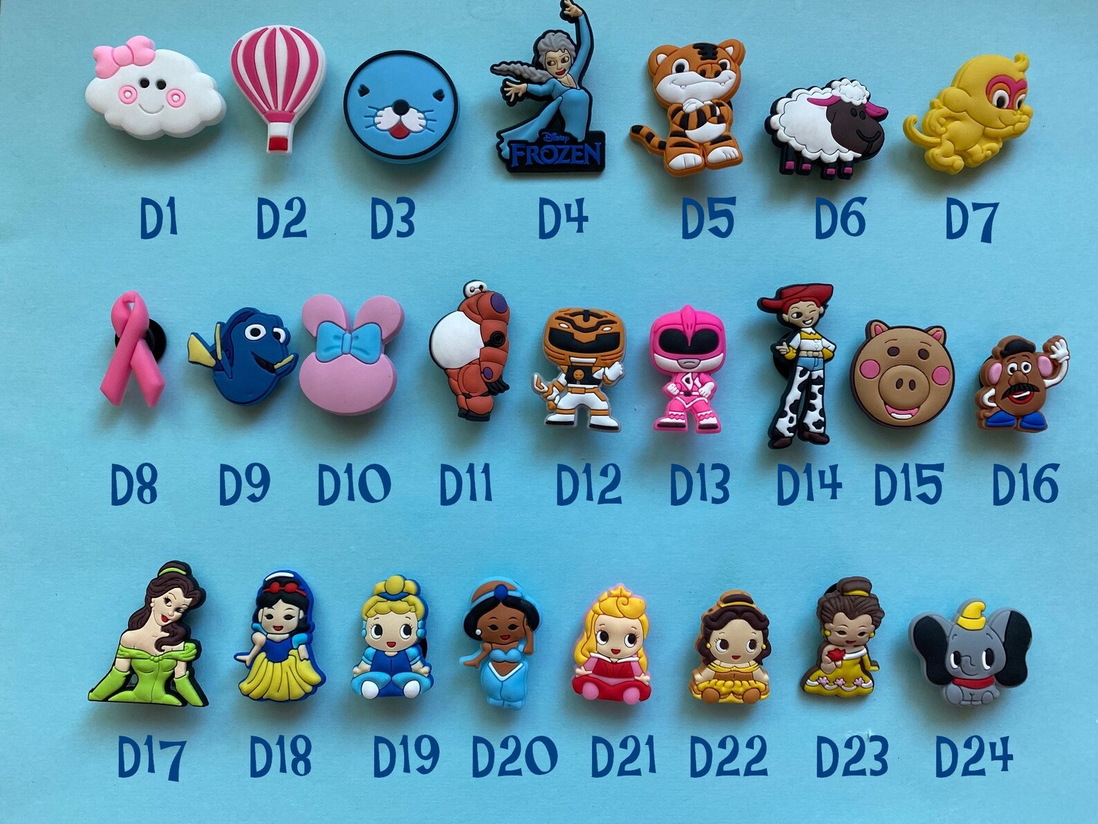 Mix and Match PVC Shoe Charms for your Crocs / Silicone Etsy