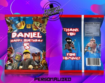 Roblox Chip Bag Etsy - 